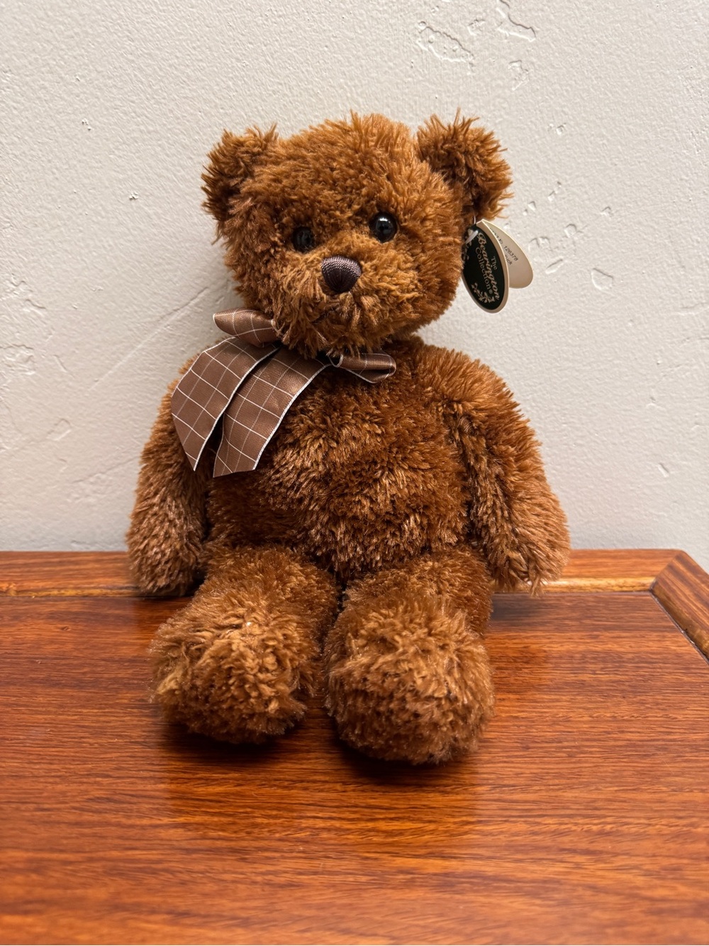 Plush Brown Teddy Bear with Bow - Home Accents